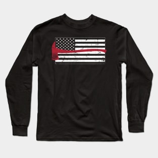 American Flag Axe Long Sleeve T-Shirt